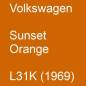 Preview: Volkswagen, Sunset Orange, L31K (1969).